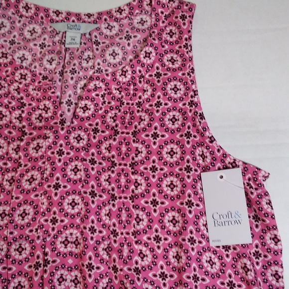 Croft & Barrow women's split neck sleeveless top - Picture 8 of 10